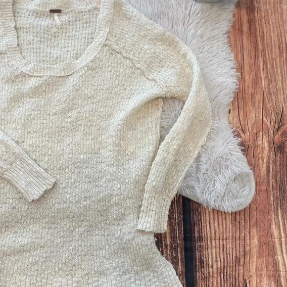 Free People Knit Ivory Sweater - Picture 2 of 7